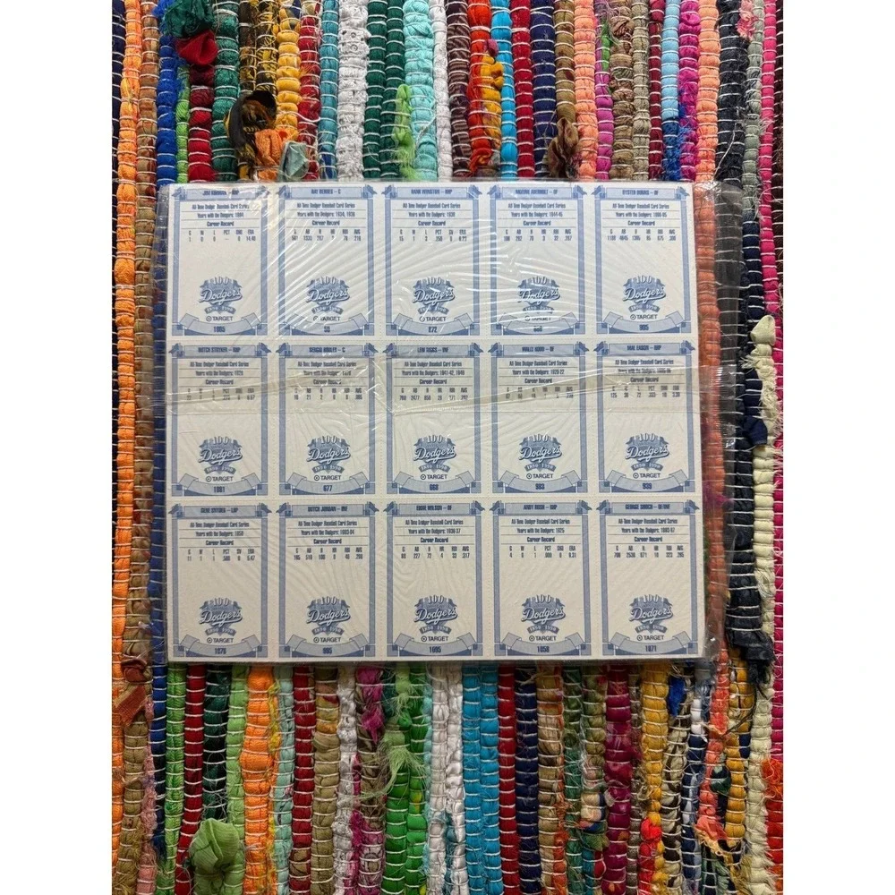 Target Dodgers 100th Anniversary Baseball Card Set OS‎ White Excellent Vintage
